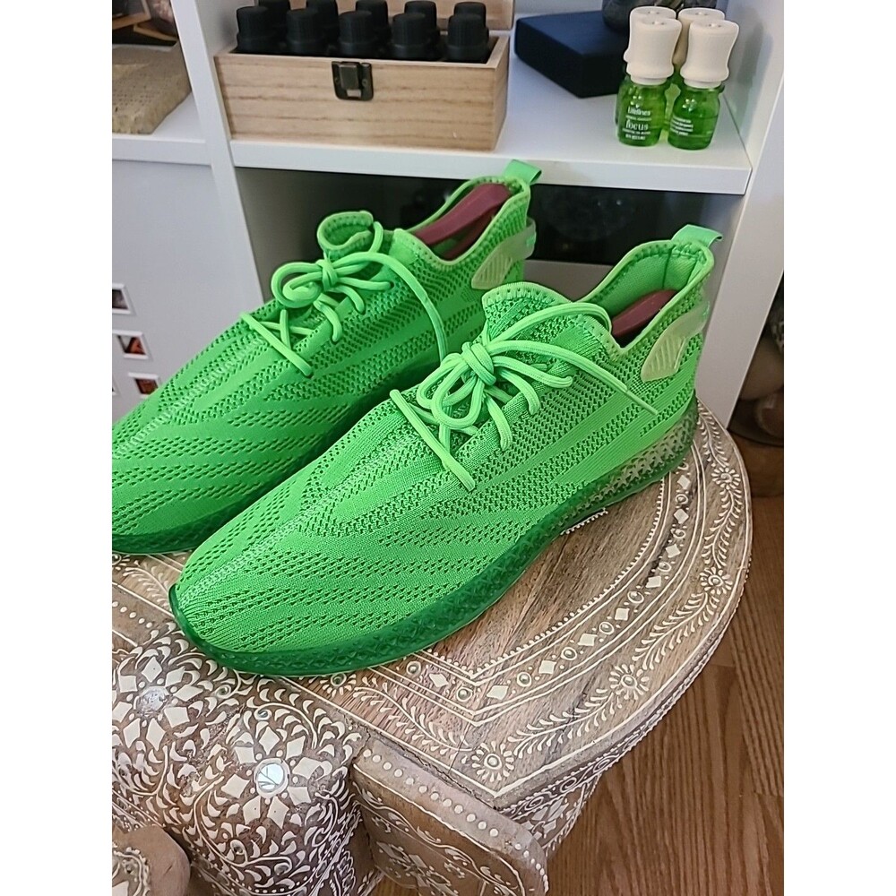 PONY PP1-Yasso Mens Sport Sneakers Sz 11 Green Low Top Lightweight Knitted  Gym